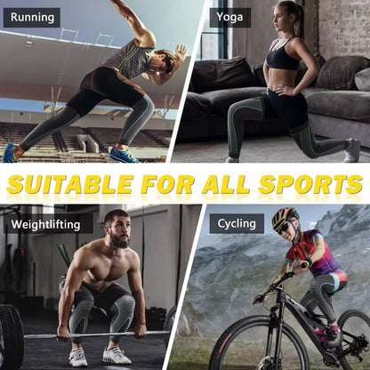 2 PC Adjustable Long Knee Warmer & Brace