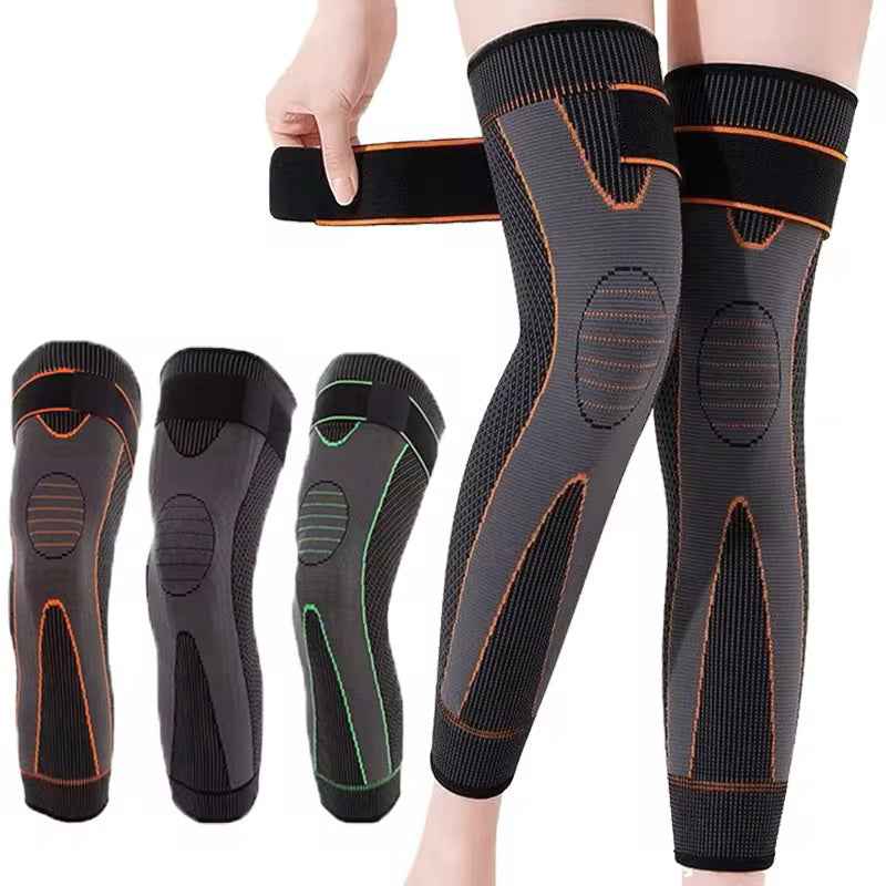 2 PC Adjustable Long Knee Warmer & Brace